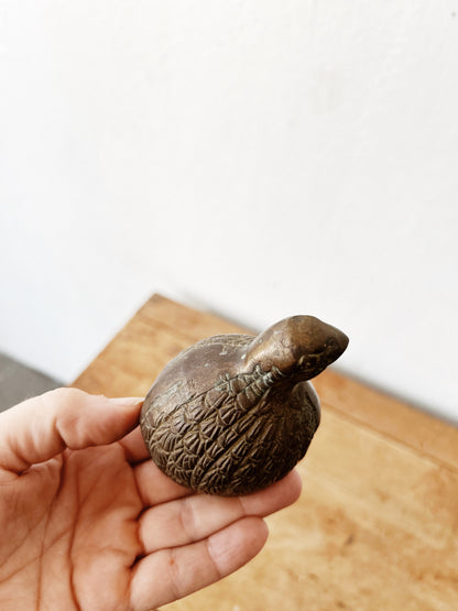 Vintage Brass Quail