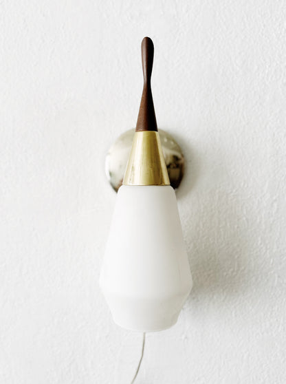 Mid Century Opaline Glass Sconce