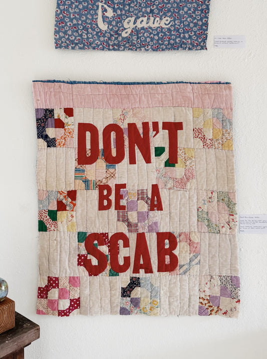 Meggan Howell Protest Quilt 'Scab'