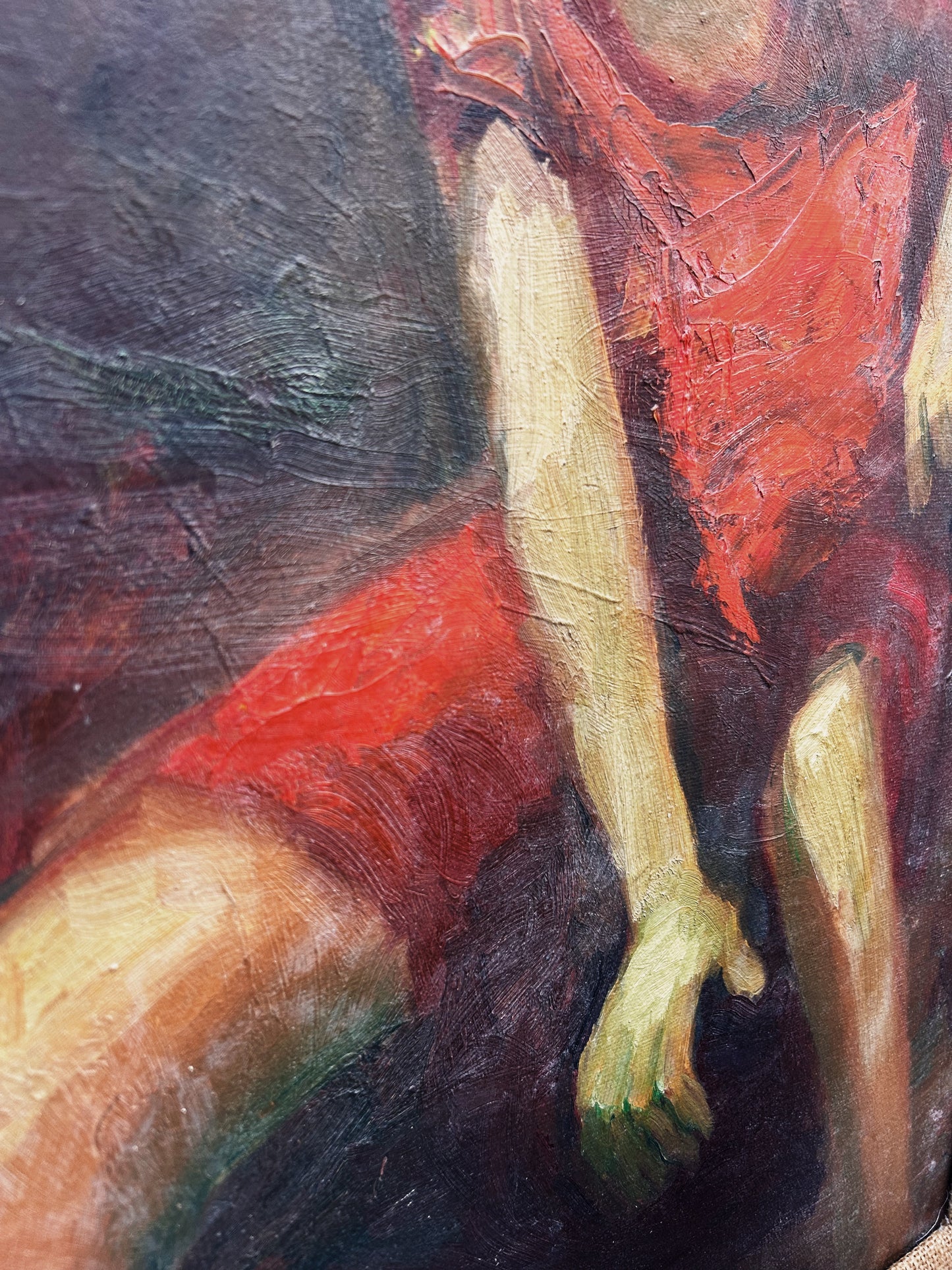 Original Vintage Portrait Painting