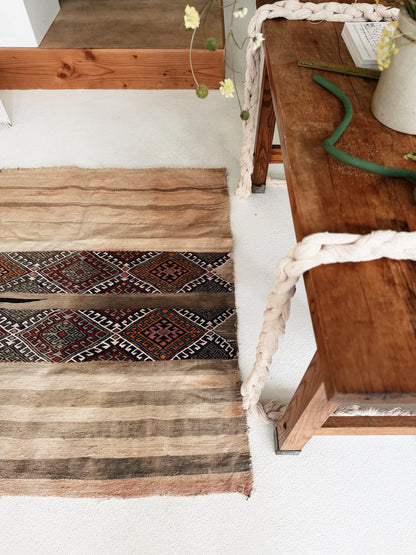 Antique Woven Moroccan Berber Rug / Textile