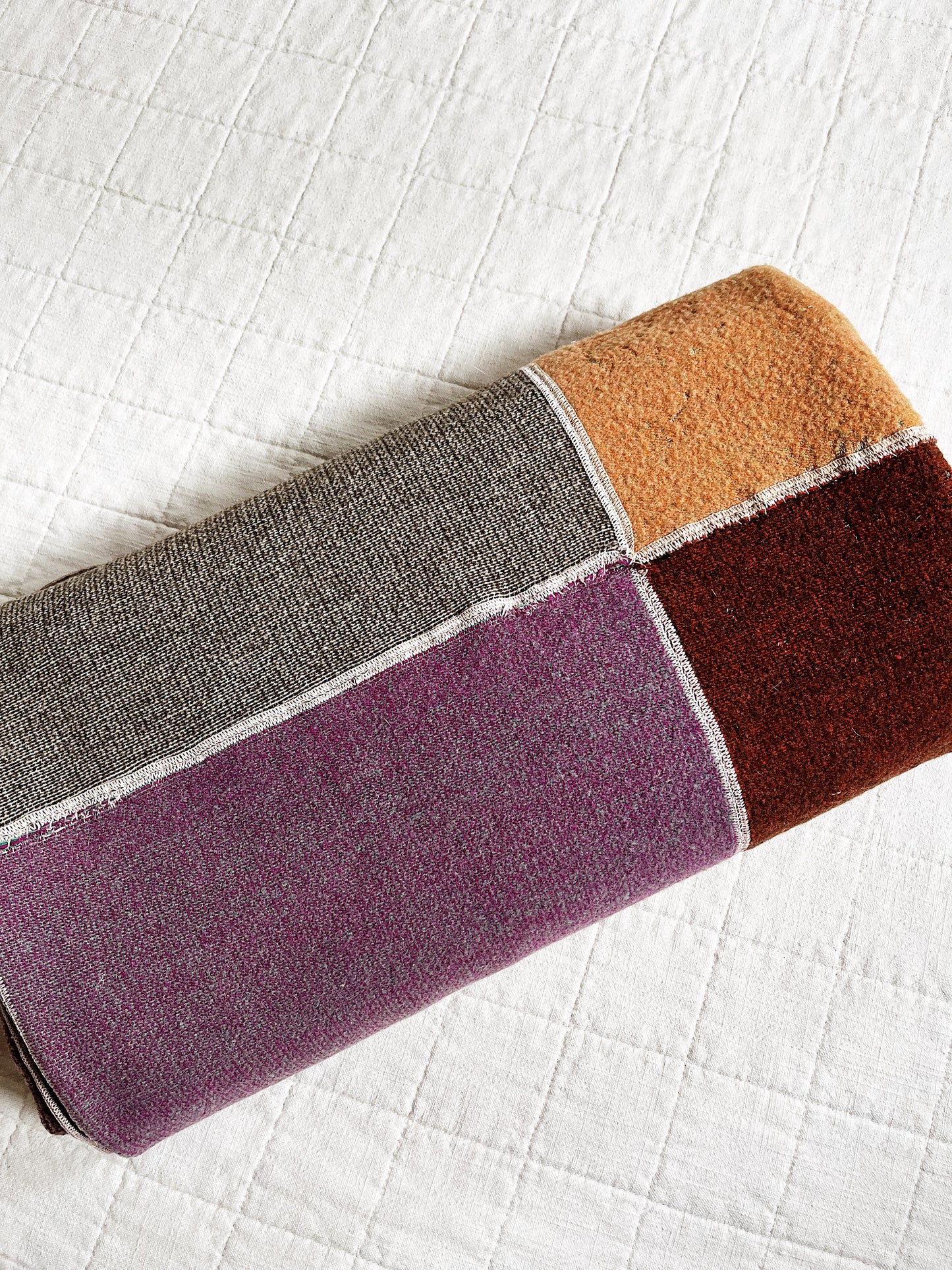 Vintage Wool Colorblock Blanket