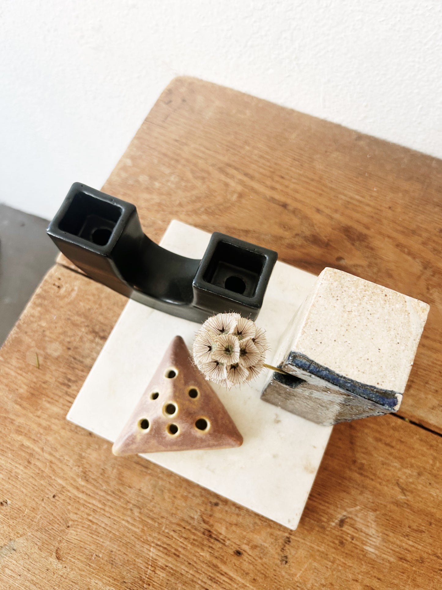 Pink Ceramic Flower Frog