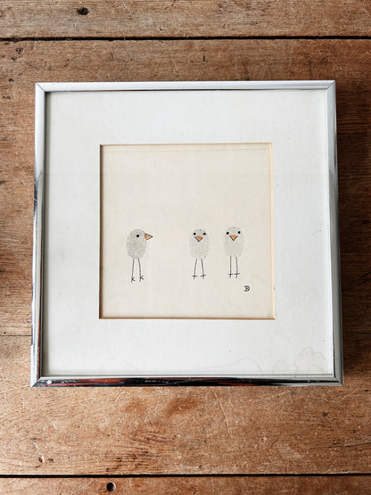 Vintage Framed Kate Denison Pen and Ink Drawing Signed