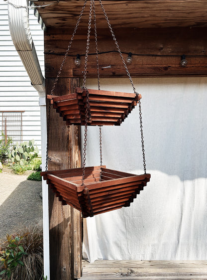 Hanging Tramp Art Planter