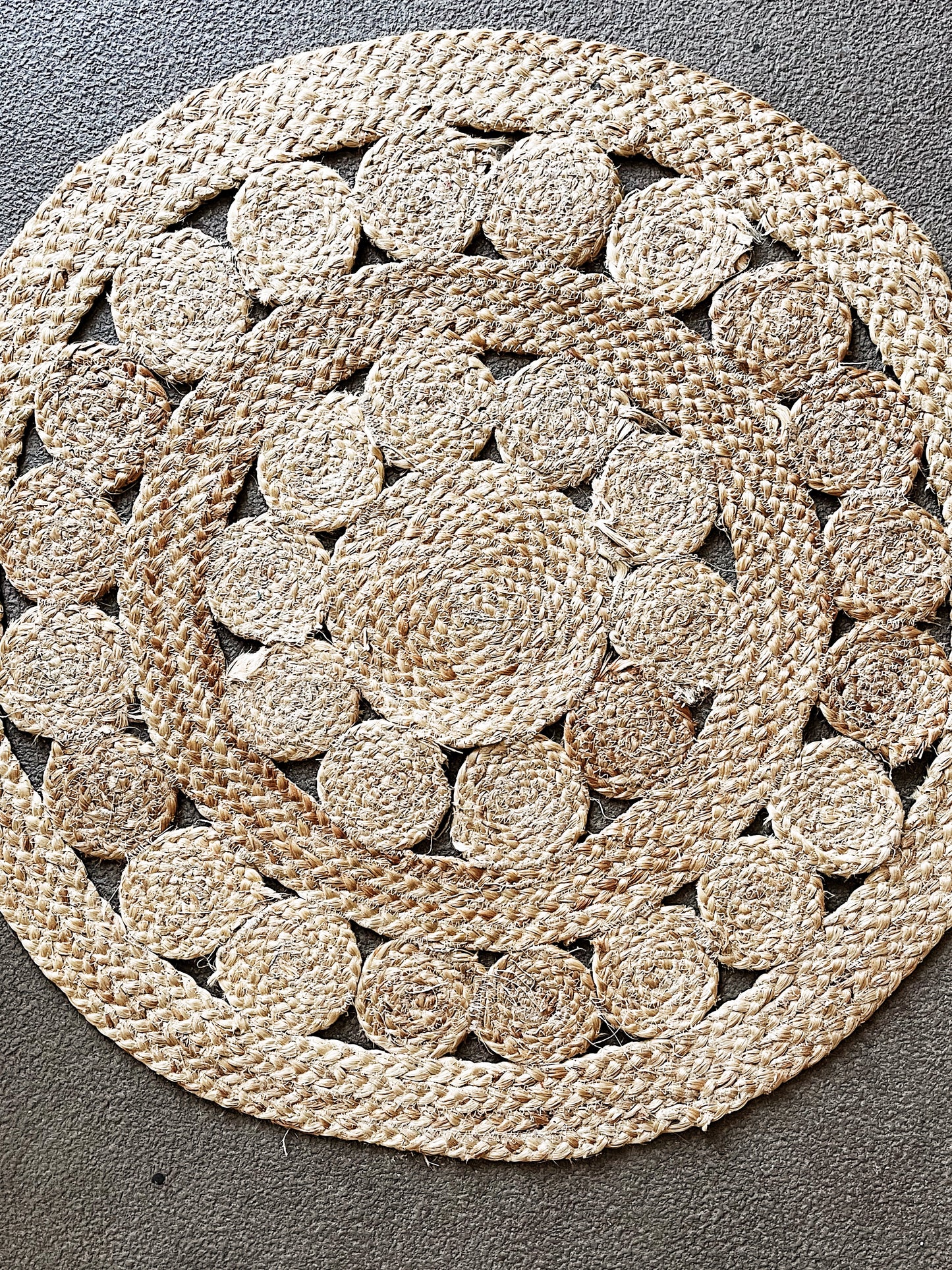 Straw Mandala Rug