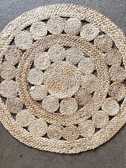 Straw Mandala Rug