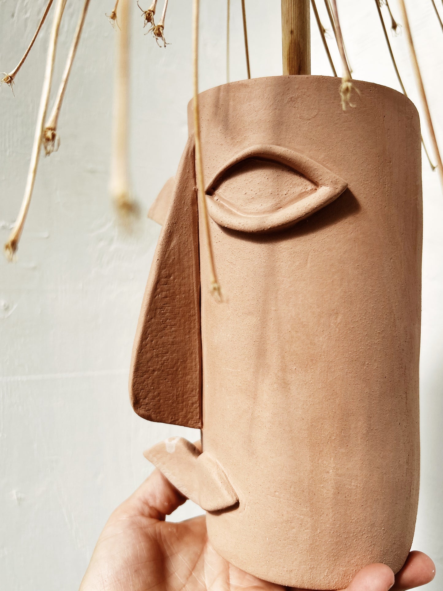 Handmade Picasso Inspired Terra Vase