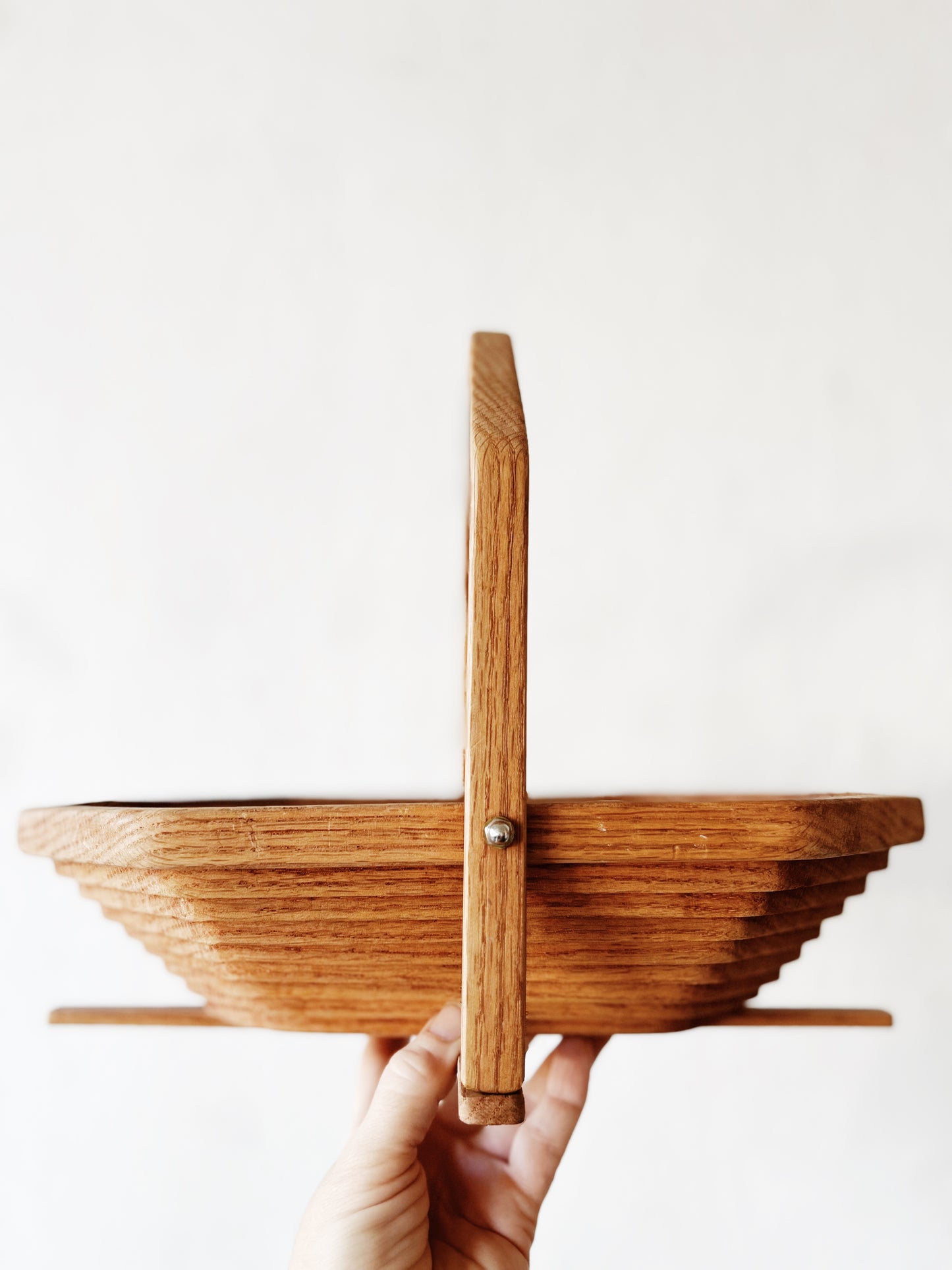 Vintage Collapsible Wood Basket