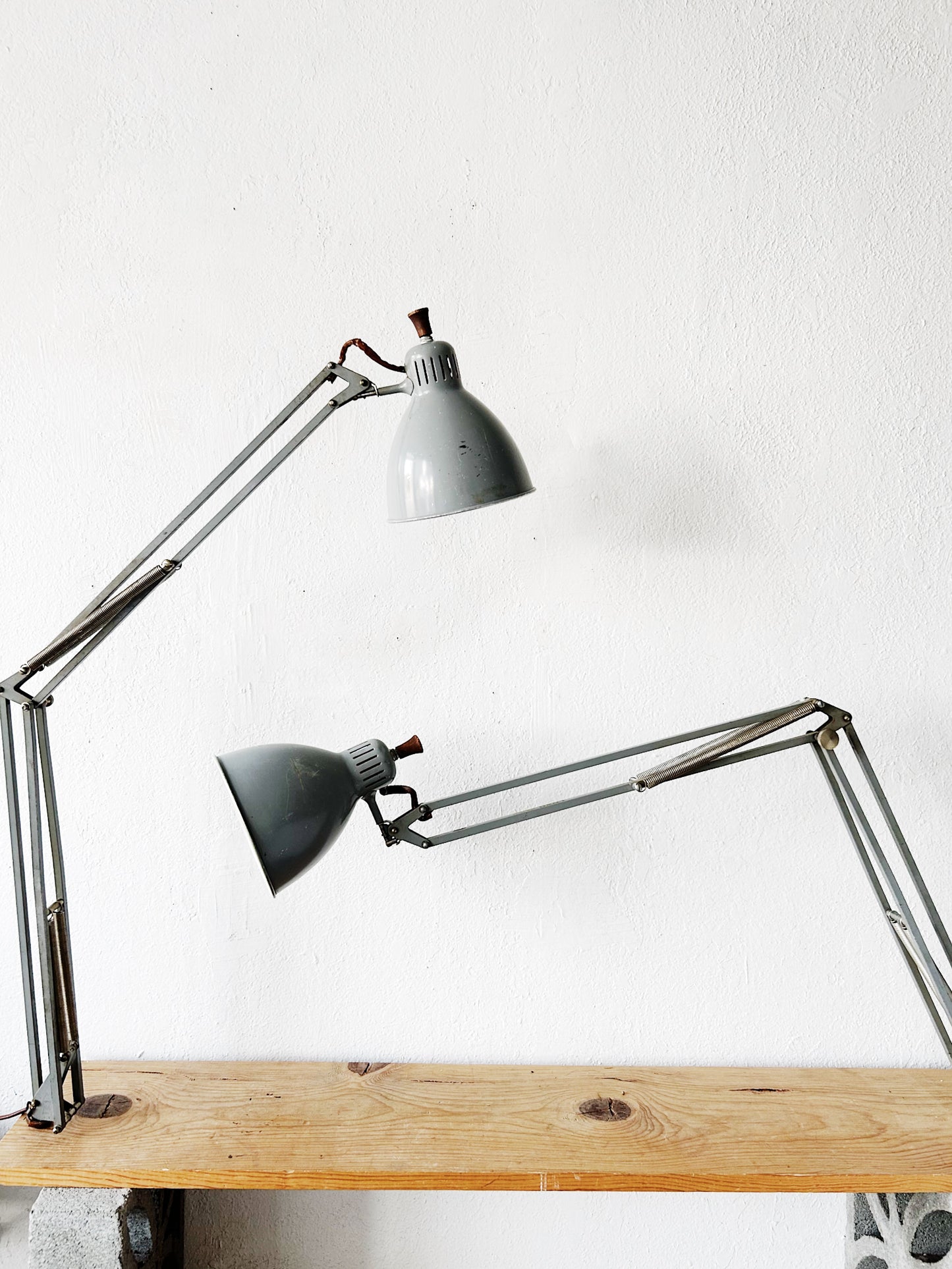 Matching XL Early Luxo Anglepoise Lamps