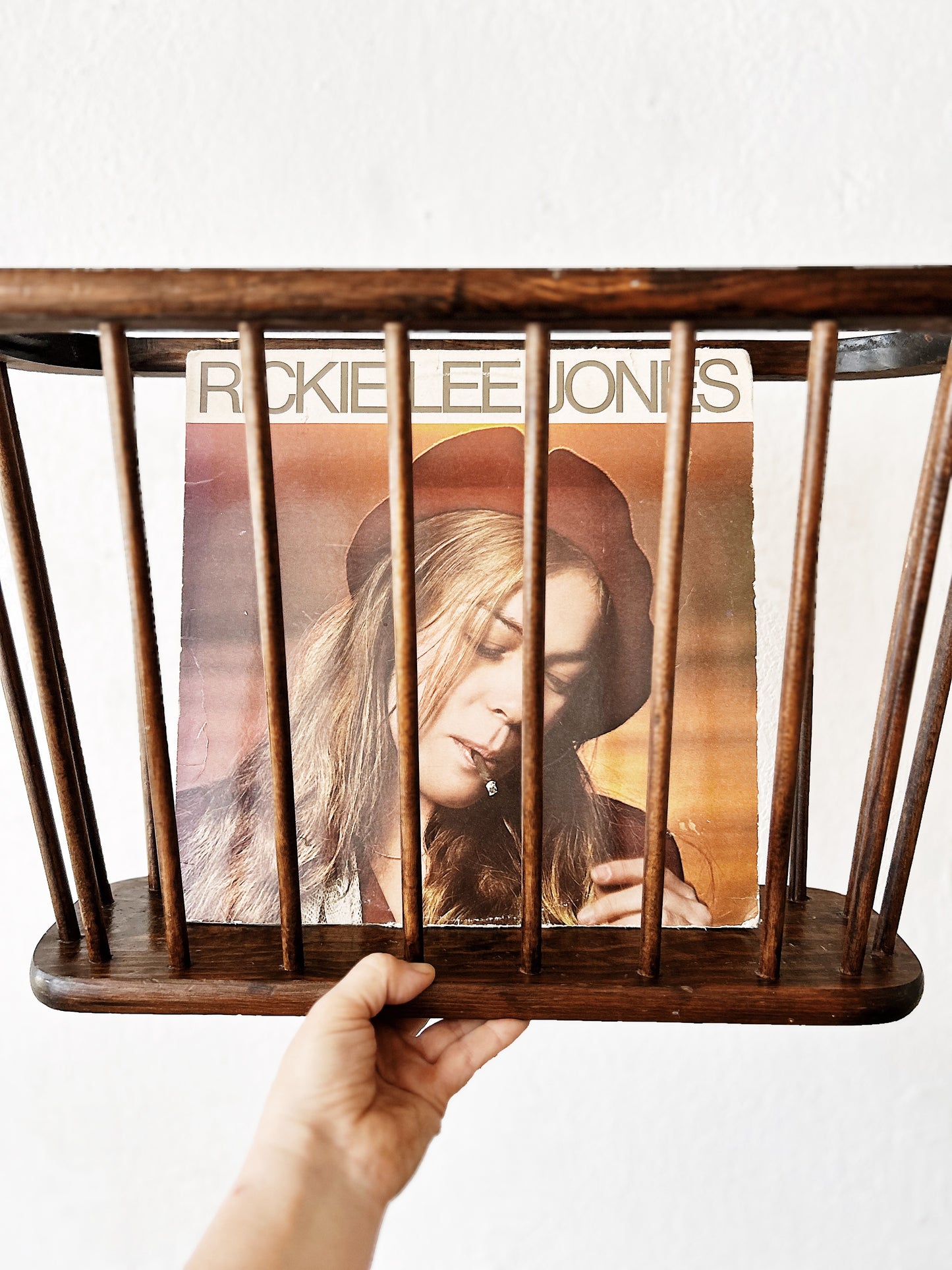 Mid Century Wood Spindle Rack