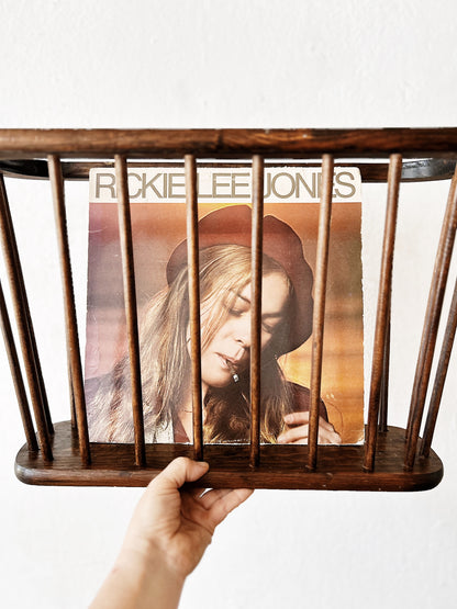 Mid Century Wood Spindle Rack