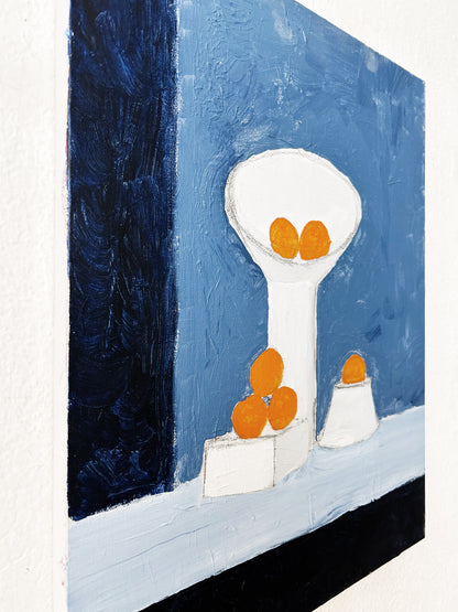 Vintage Hard Edge Still Life Painting