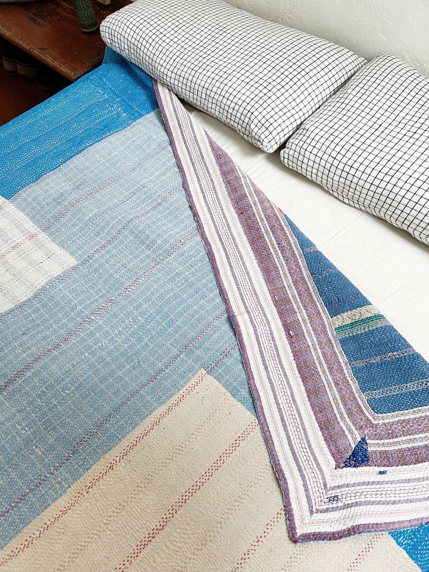 Vintage Large Patch Kantha Quilt