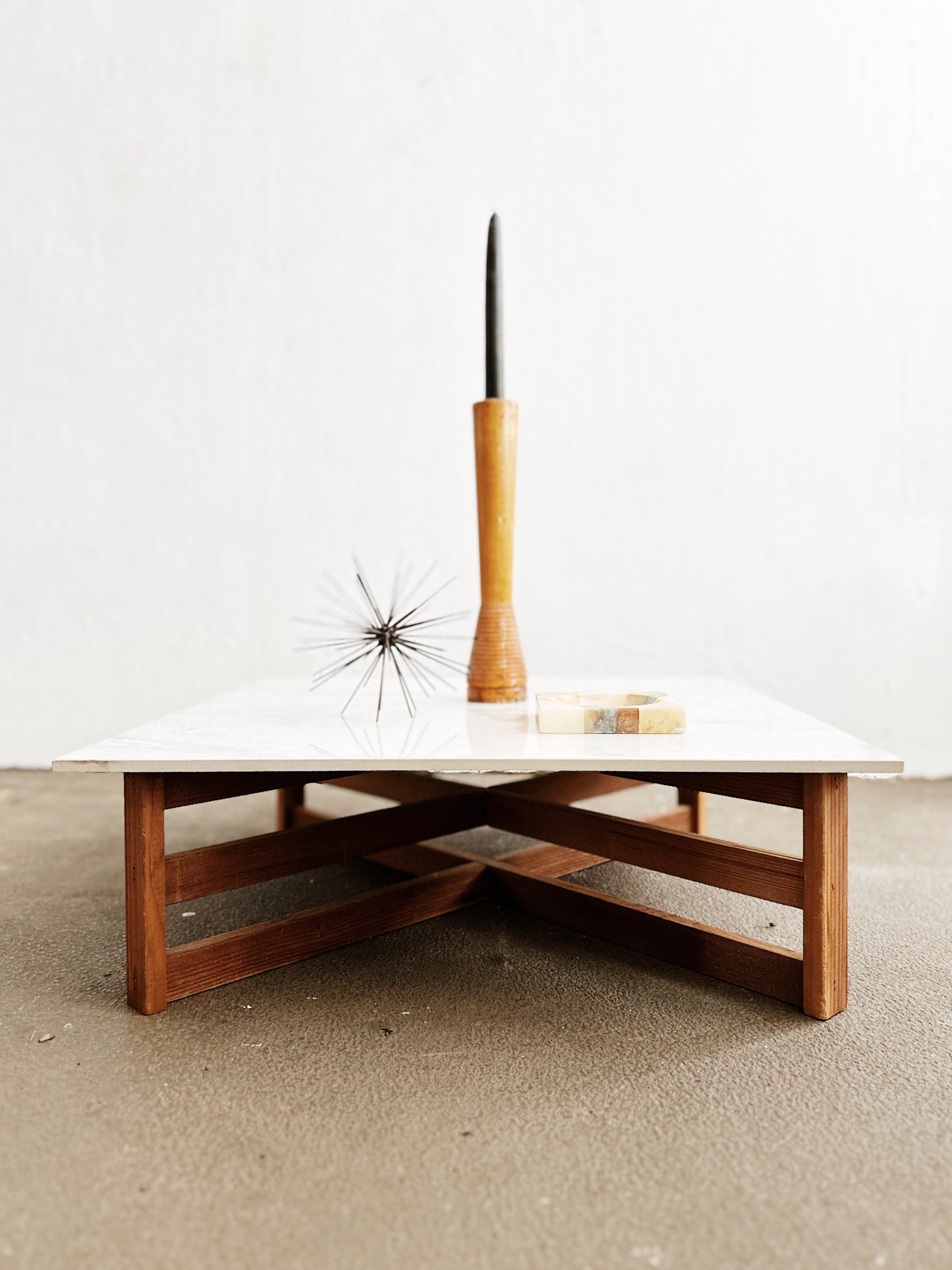 Low Marble and Wood Table