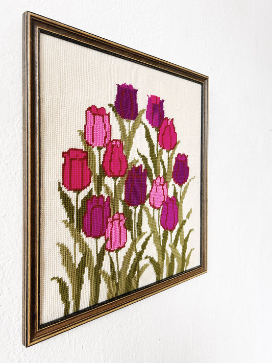 Vintage Framed Needlepoint