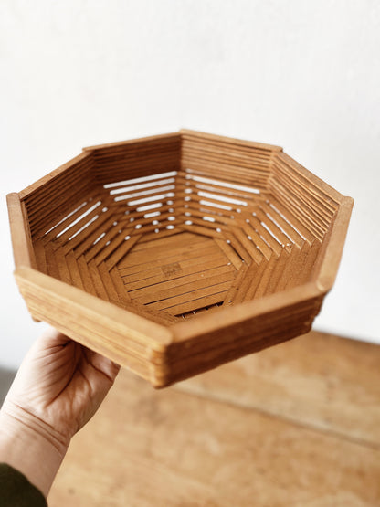 Vintage Handmade Tramp Art Bowl