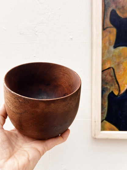 Set of Four Chunky Wood Bowls