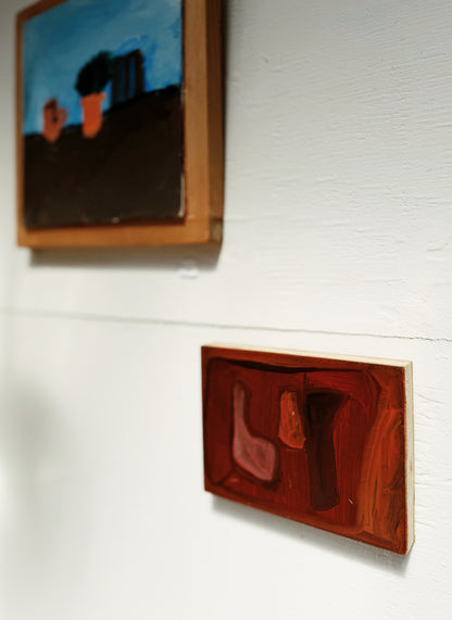 Petite Modernist Abstract Painting