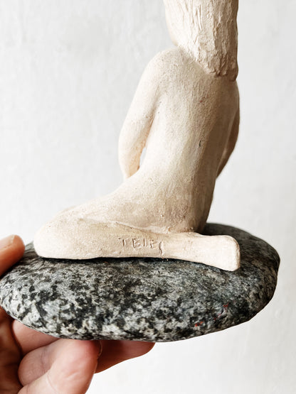 Figural Clay Sculpture
