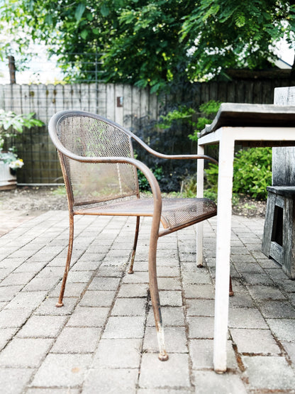 Vintage Mesh Patio Chair