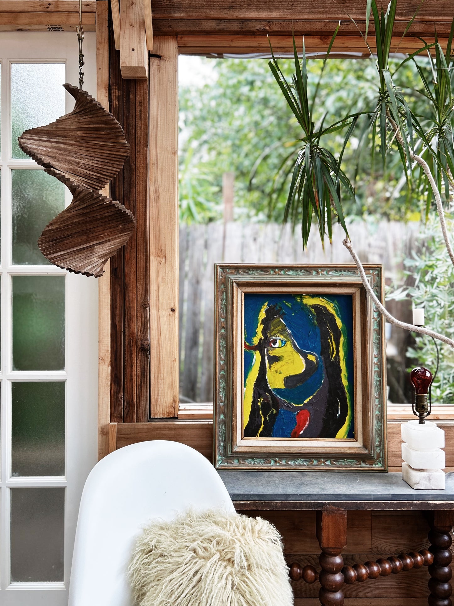 Vintage Spinning Wood Whirligig