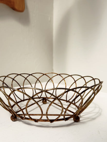 Vintage Brass Wire Bowl