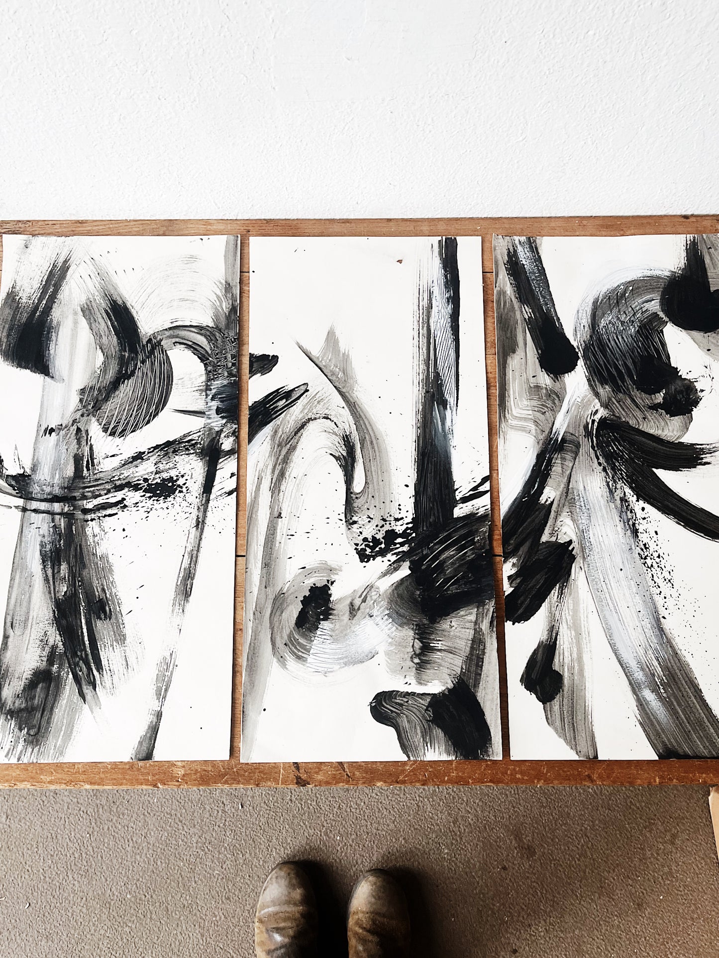 Original India Ink Abstract Painting