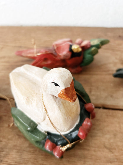 Vintage Denise Calla Folk Art ‘12 Days of Christmas’ Ornament Set