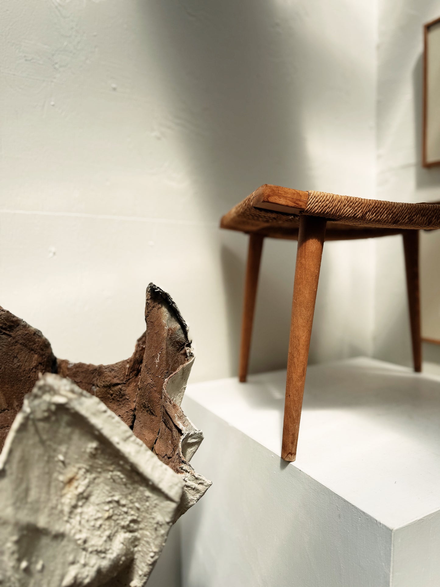 Vintage Rope Stool Mid Century Japan