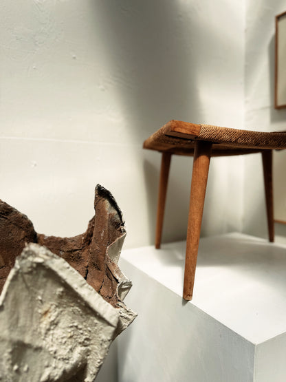 Vintage Rope Stool Mid Century Japan