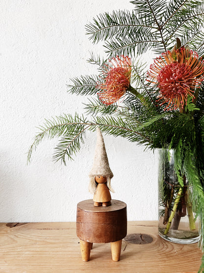 Vintage Wooden Gnome