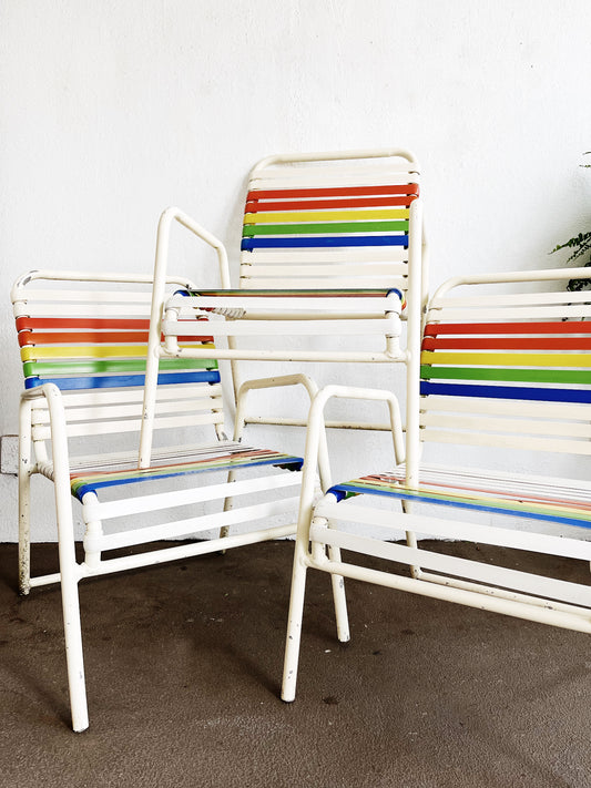 Vintage Rainbow Strap Chairs