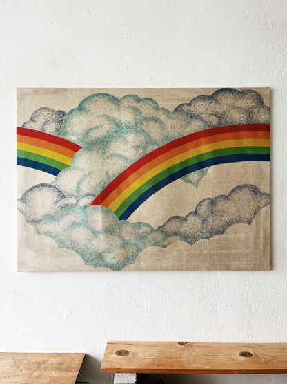 Vintage Textile Art Panel