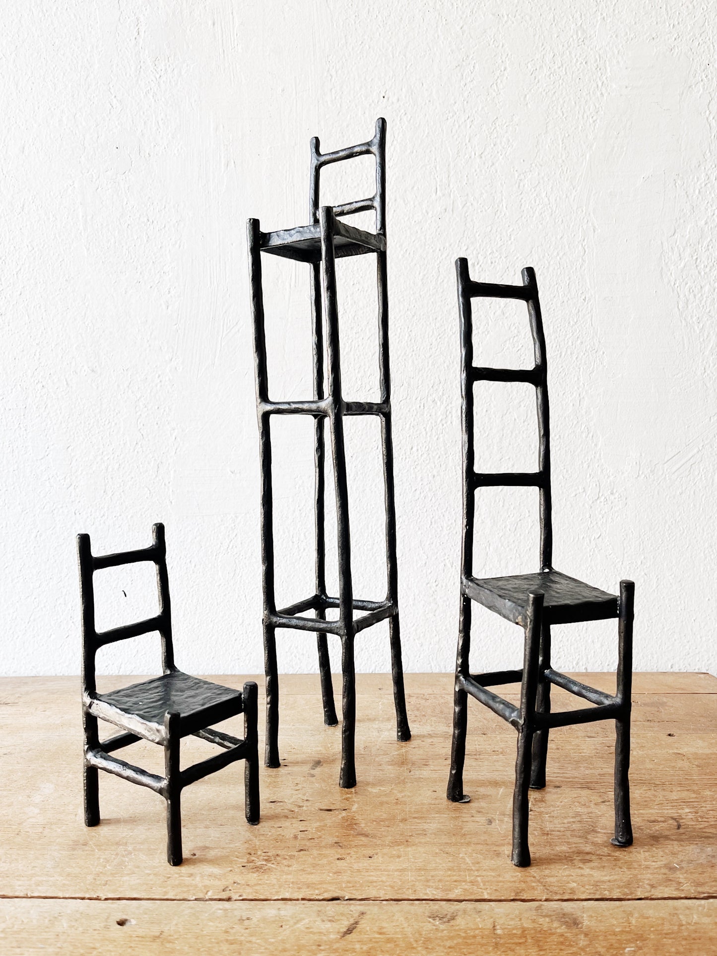 Cast Iron Chair Sculpture