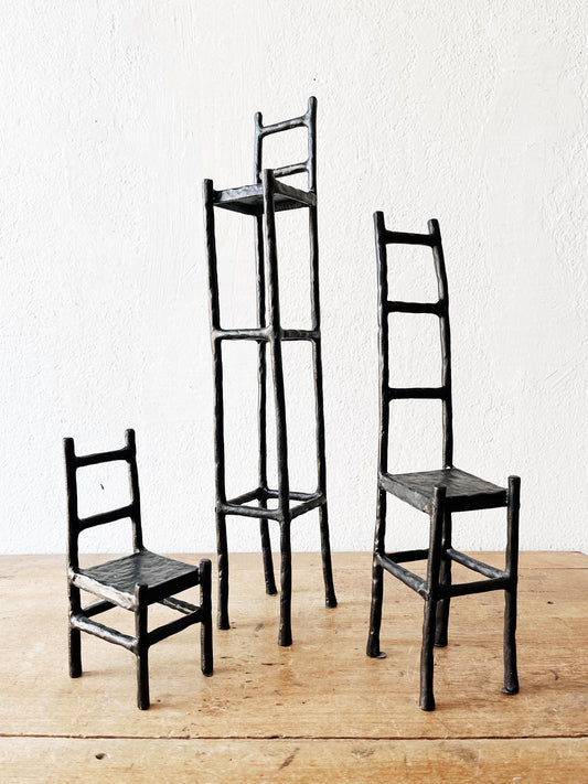 Cast Iron Chair Sculpture