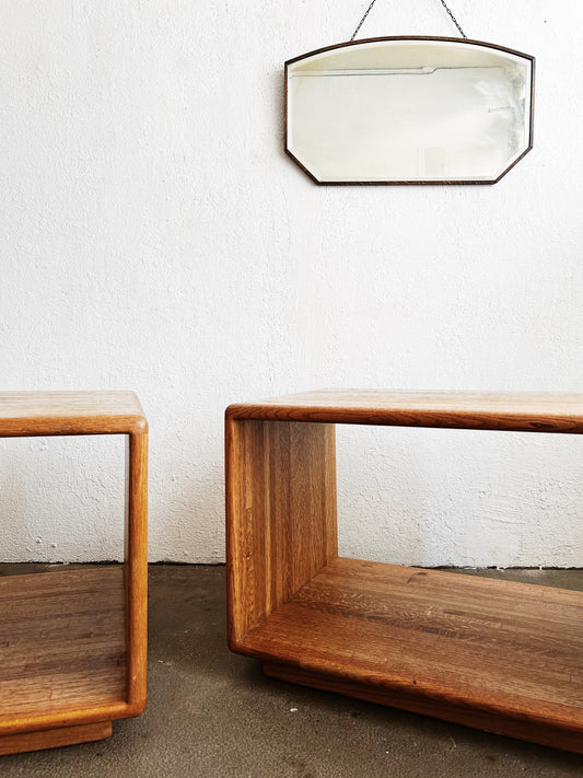 Vintage Oak Cube Tables