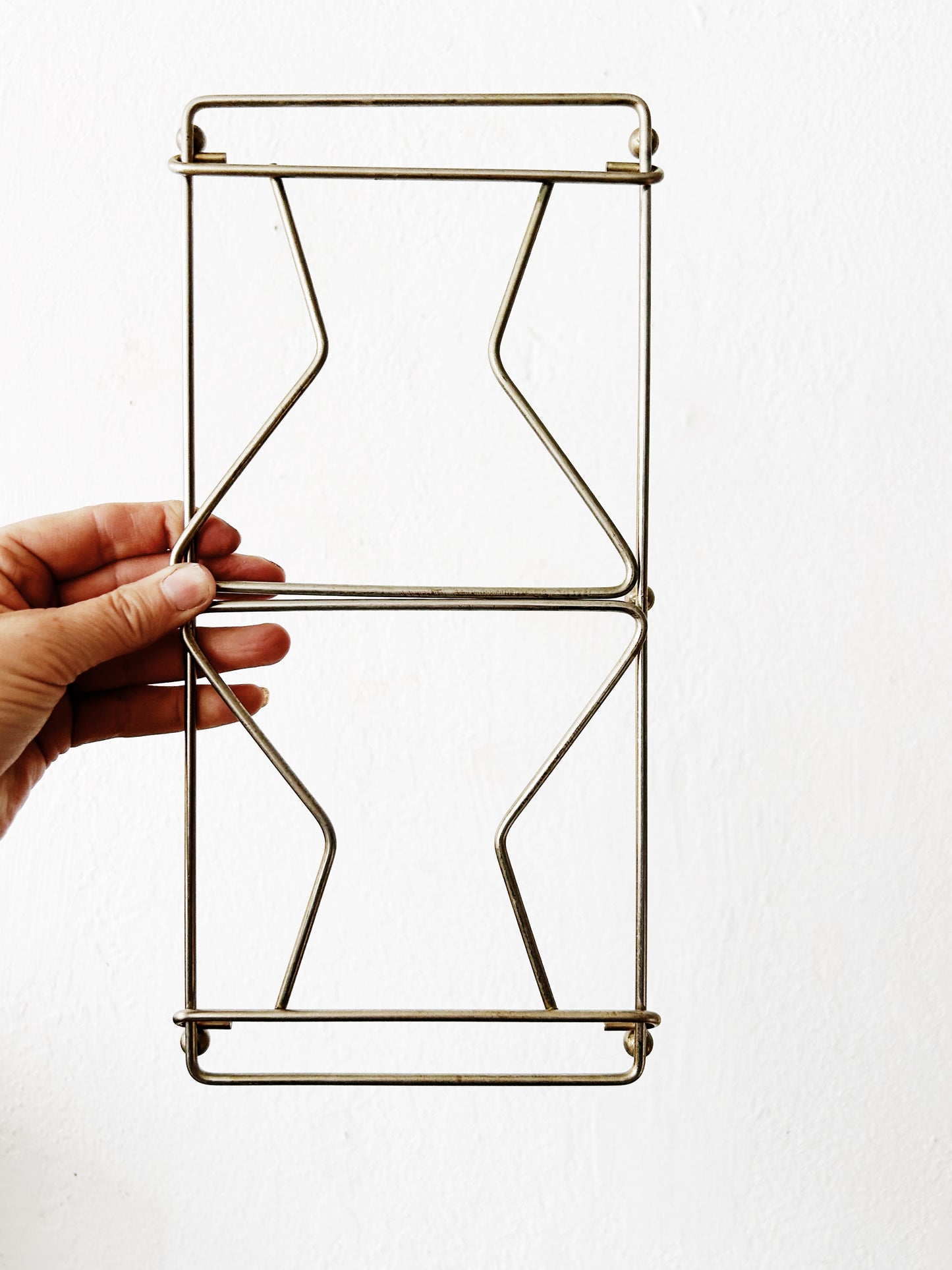 Mid Century Metal Book Rack