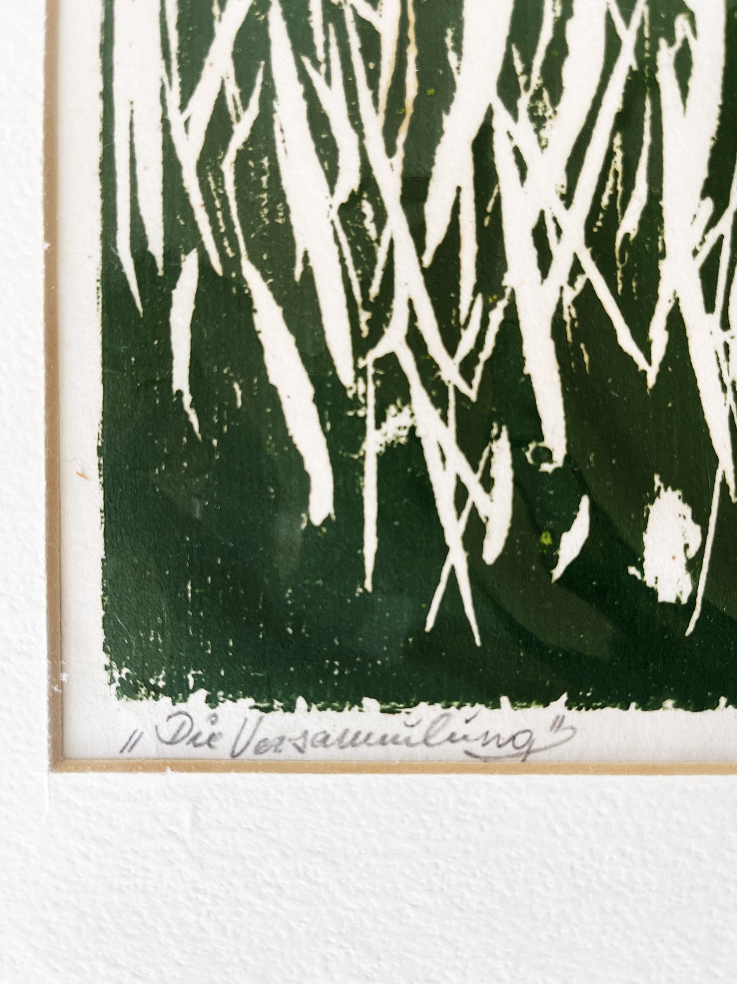 ‘The Gathering’ Vintage Original Woodblock Print