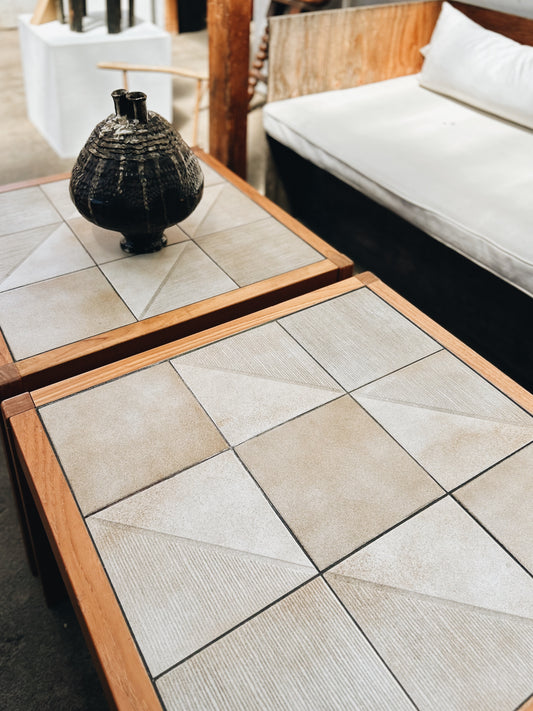 Gangso Møbler Danish Teak and Ceramic Inlay Table