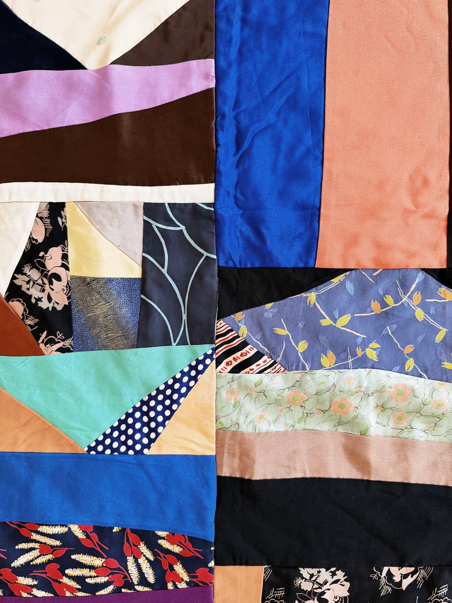 1920s Silk Quilt Topper