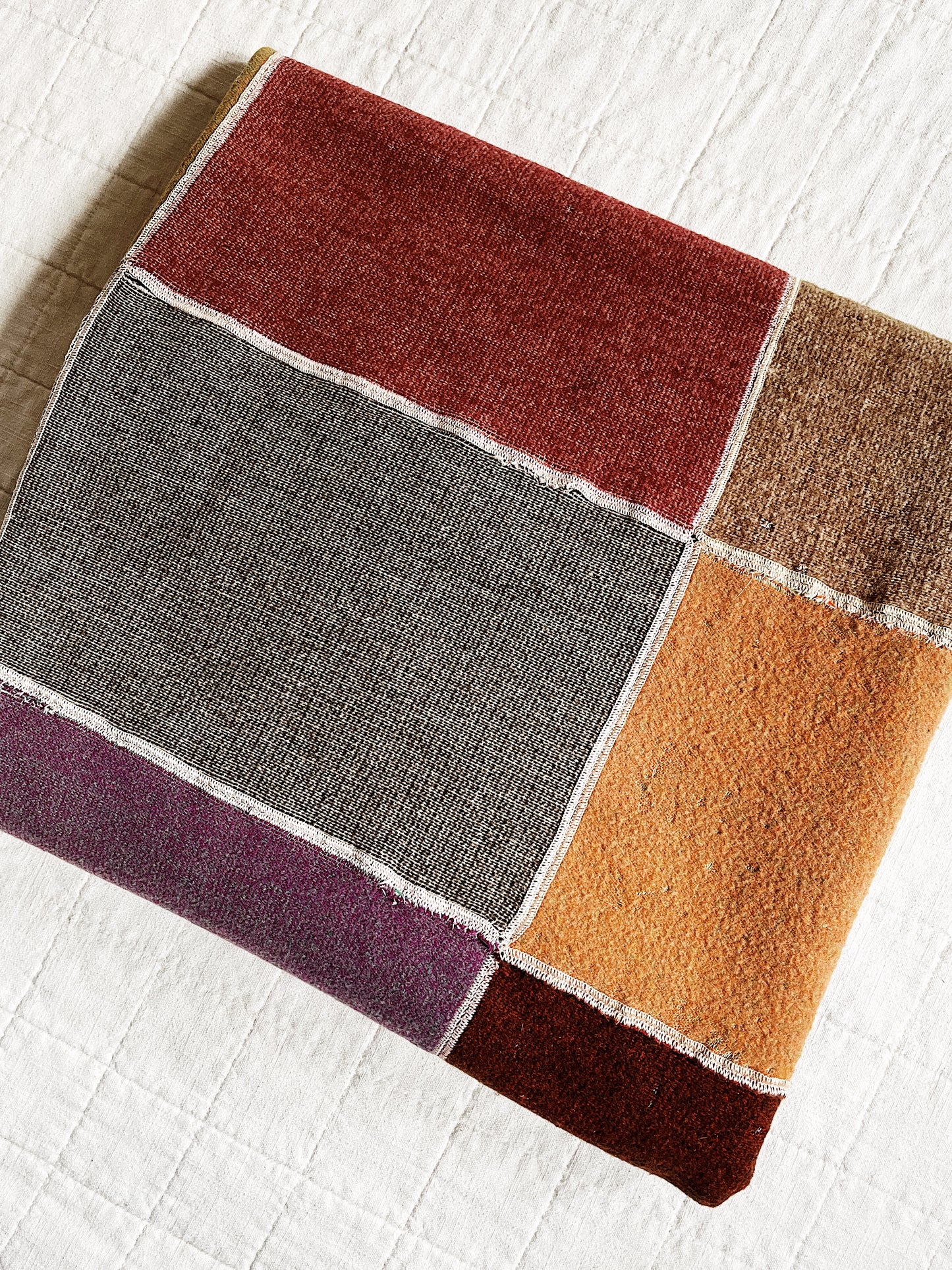 Vintage Wool Colorblock Blanket