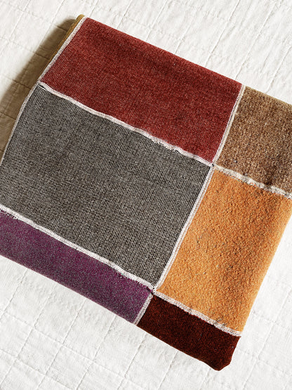 Vintage Wool Colorblock Blanket