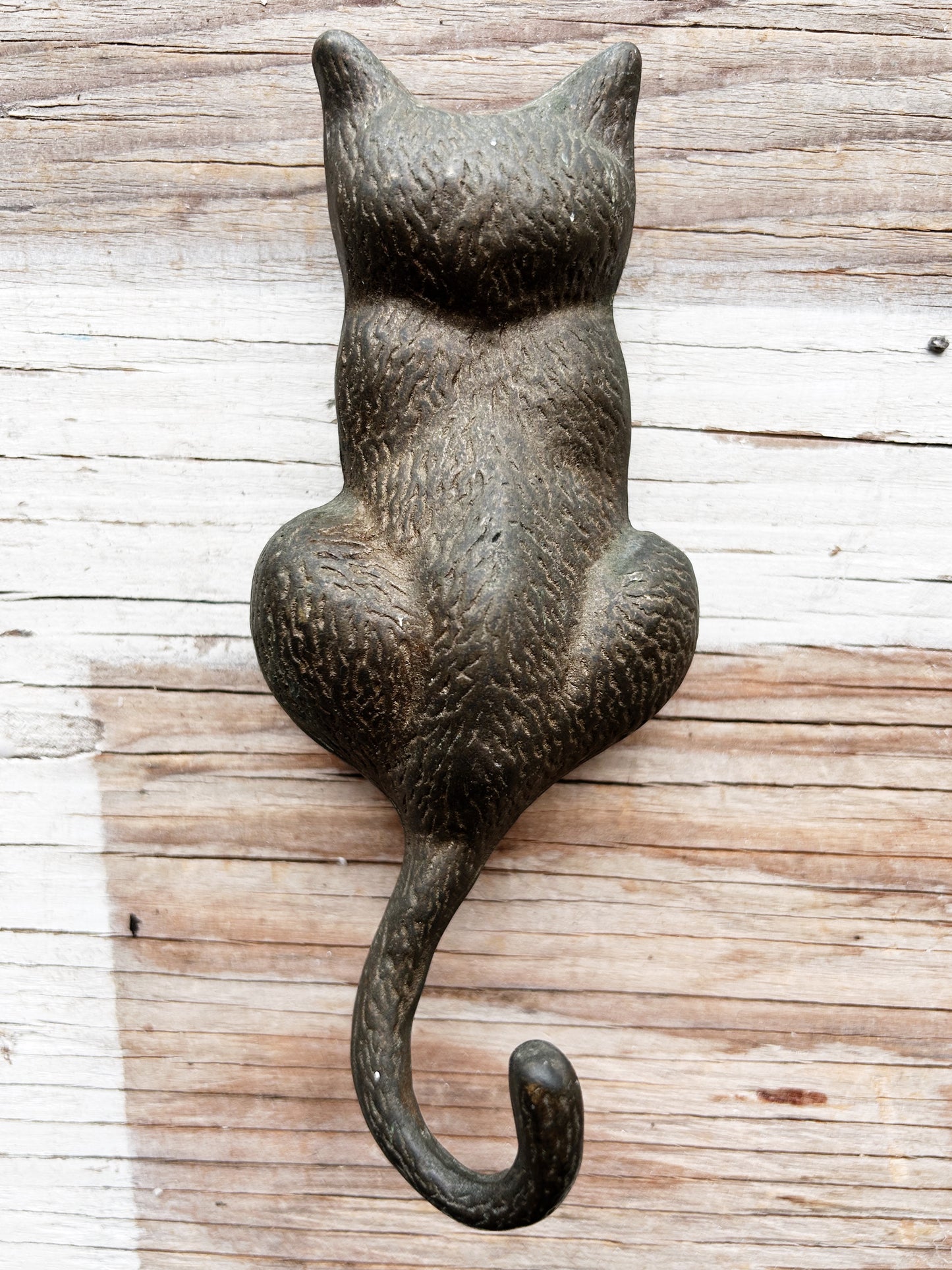 Vintage Brass Kitty Door Knocker