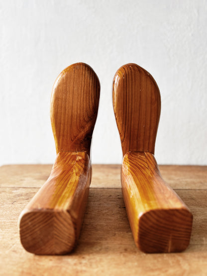 Pair Vintage Folk Art Feet