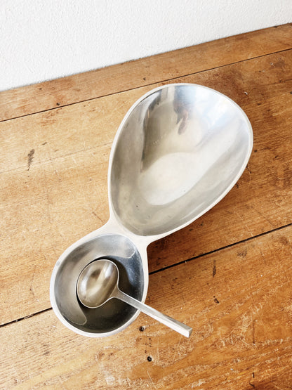 Polished Pewter Serving Dish