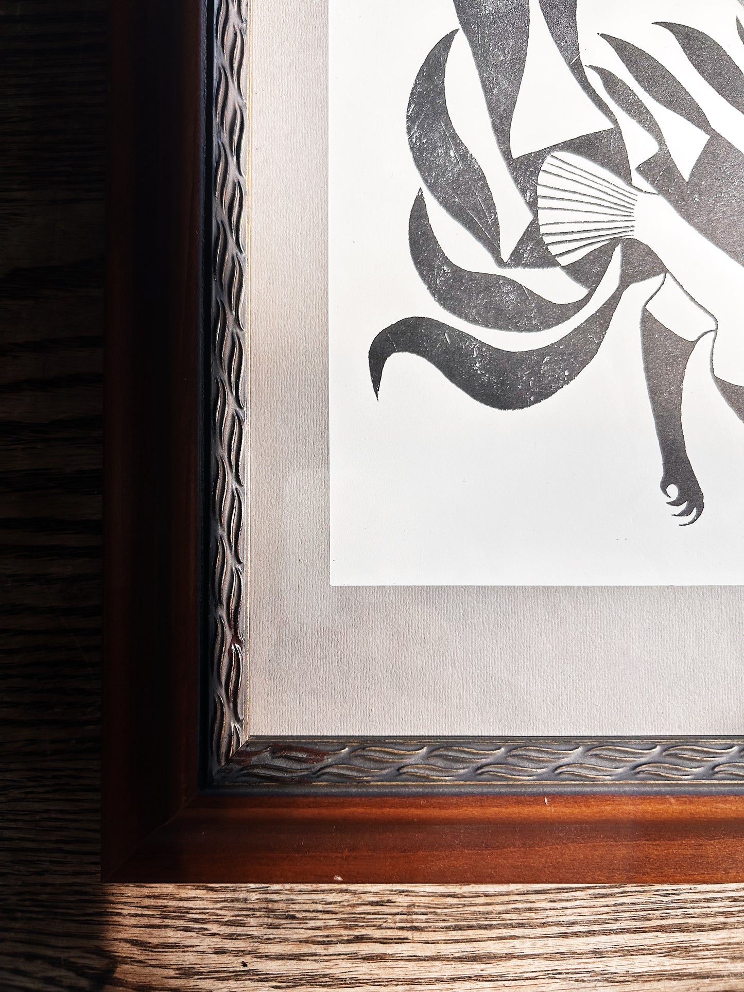 Vintage Original Inuit Woodcut