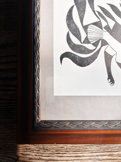 Vintage Original Inuit Woodcut