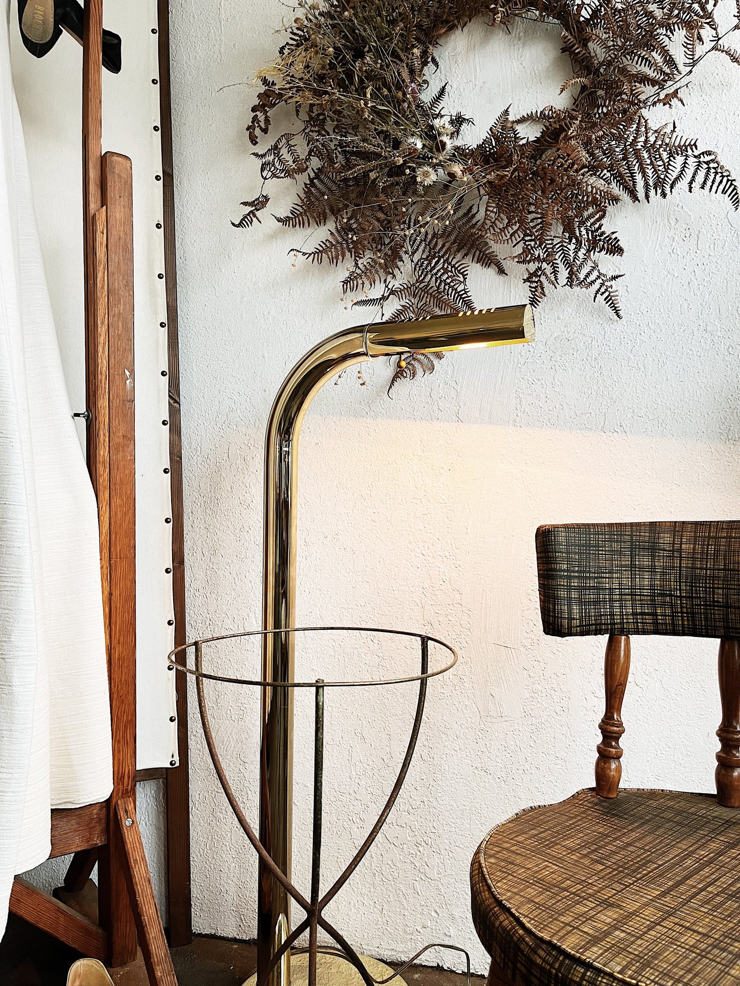 Rare Mid Century Rainbow Lamp Co Tubular Brass Floor Lamp