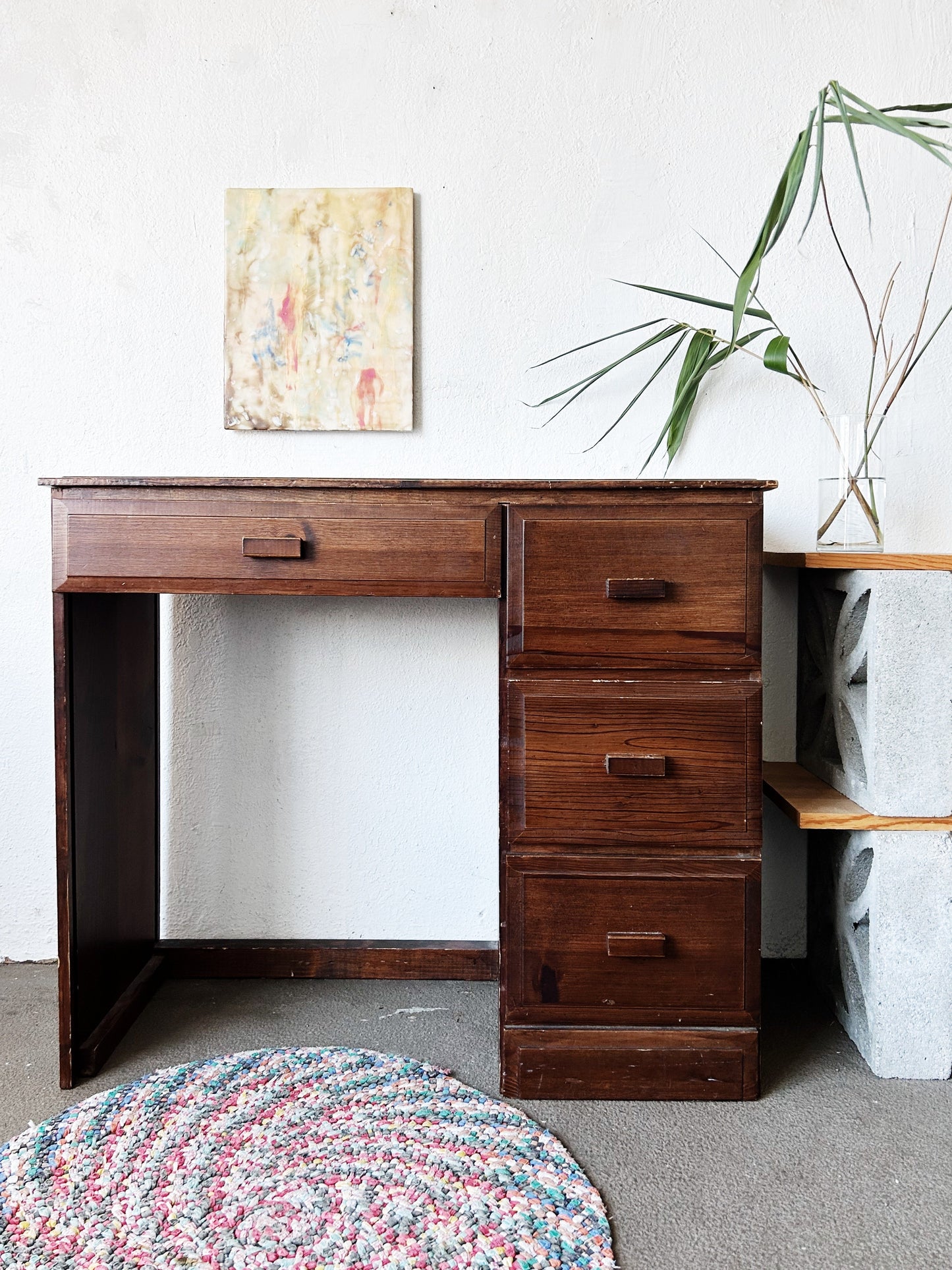 Vintage Wood Student/Writing Desk